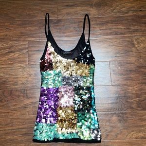 Hugging Kisses Sequins Spaghetti Strap